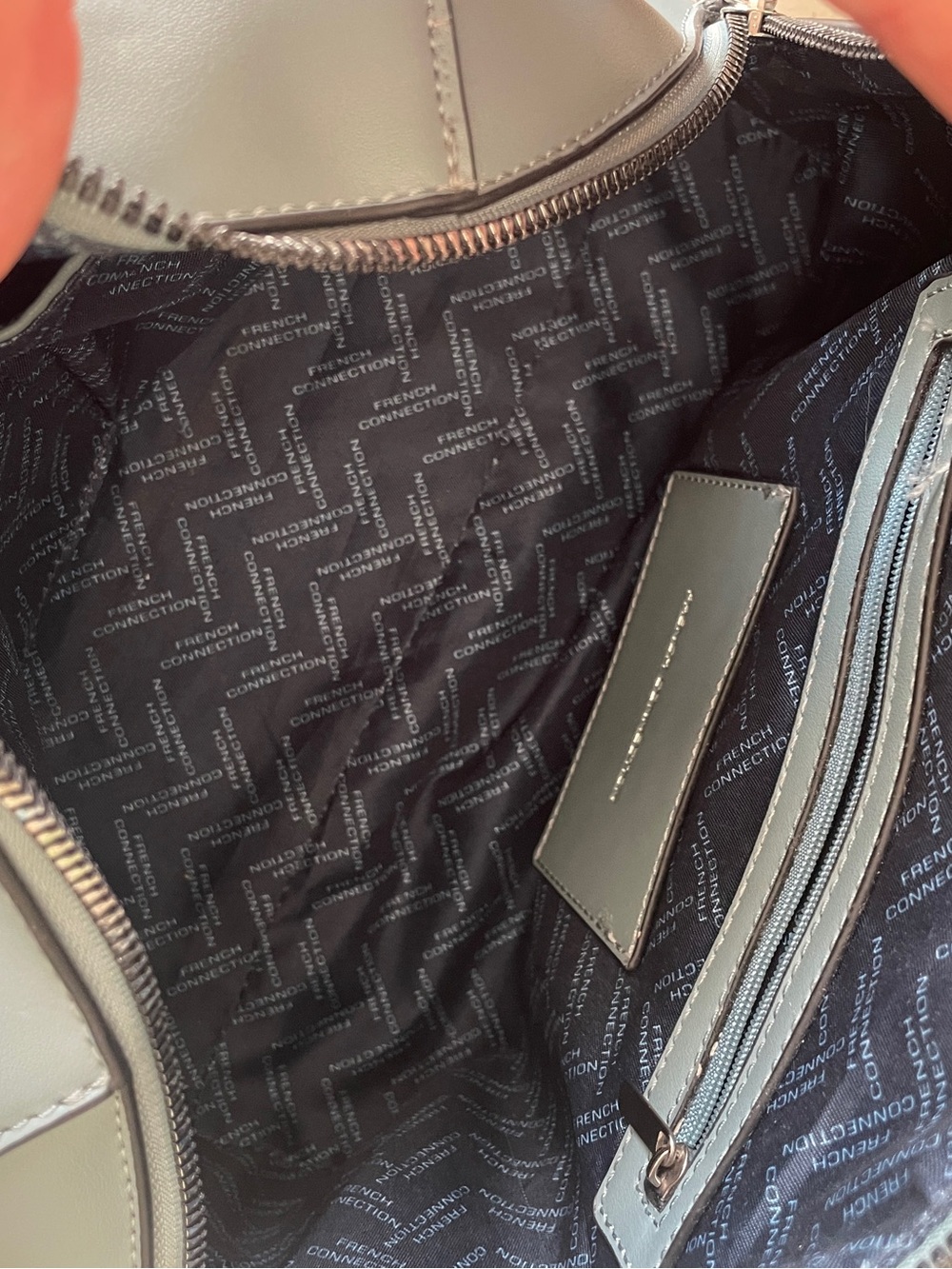 GUC French Connection Dusty Blue Terra Dome Mini Satchel FCUK - Picture 9 of 16